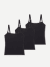 Women's Built-In Bra Seamless Cami 3-Pack - Black L