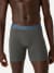 Men's Cotton Modal Blend Boxer Brief - pebble / olive stripe MO1 [8470]