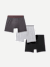 Men's Cotton Modal Blend Boxer 3-Pack - All Spice Grey Black Mix L