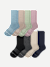Women's Merino Wool Blend Calf Sock 8-Pack - Aqua Peony Mix L
