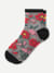 Women's Sheer Garden Party Quarter Socks - black L [10512]