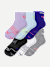 Women's Running Quarter Sock 6-Pack - glacier blue core mix L