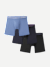 Men's Sport Flyless Boxer Brief 3-Pack - Oyster Blue Navy Black Mix L