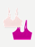 Women's Seamless Scoop Bralette 2-Pack - Magenta Blush Mix