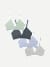 Women's Seamless Triangle Bralette 4-Pack - Blue Grey Mix L