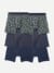 Men's Cotton Modal Blend Boxer Brief 6" 6-Pack - Navy Print Mix L