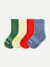 Junior Calf Sock 4-Pack - moss blue mix L [9883]