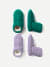 Toddler Gripper Slipper Bootie - Sherpa-Lined - 2-Pack - Soft Lavender x Bright Marine