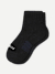 Men's Hybrid Ribbed Quarter Socks - black - 1