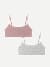 Women's Super Soft Scoop Bralette 2-Pack - Dusty Mauve x Varsity Heather Grey L