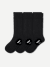 Men's Merino Cashmere Blend Rib Calf Sock 3-Pack - Black L