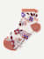 Women’s Sheer Garden Party Quarter Socks - Washed Terracotta L [8592]