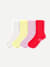 Women's Open Knit Half Calf Sock 4-Pack - firecracker pink mix