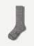 Merino Modern Rib Calf Socks - grey shadow L [10115]