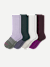 Women's Marl Calf Sock 4-Pack - lavender chai mix L [10176]