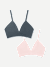 Women's Seamless Triangle Bralette 2-Pack - Pebble x Blush L