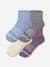 Merino Wool Quarter Socks - blue plum mix L [9859]