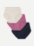 Women's Super Soft High Rise Full Brief 3-Pack - Purple Ochre Navy Oat Mix L