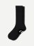 Merino Rib Cashmere Blend Calf Socks - black L [9810]