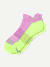 Running Ankle Socks - Wildflower / Neon Yellow L [8819]