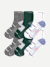 Men's Golf Quarter Sock 6-Pack - grey green mix L