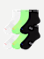 Men's RunPro Quarter Sock 6-Pack - white lime mix L