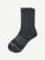 Merino Wool Blend Half Calf Socks - Charcoal L [8625]