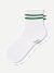 Women's Ruffle Rib Quarter Socks - white stripe L [9185]