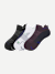 Men's Running Ankle Sock 3-Pack - black plum mix