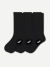 Women's Merino Cashmere Blend Calf Sock 3-Pack - Black Mix L