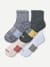 Men's Quarter Sock 4-Pack - Navy Dawn Mix L [9079]