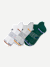 Men's Golf Ankle Sock 3-Pack - white vivid red mix