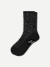 Women’s Floral Lace Half Calf Socks - black L [9996]