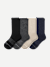 Merino Wool Blend Calf Sock 4-Pack - dark mix [8795]