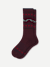 Merino Wool Blend Calf Socks - Plum Stitch L [9804]