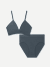 Women's Seamless Triangle Bralette + High Rise Brief Pack - Pebble L