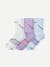 Women's Running Half Calf Sock 3-Pack - lavender blue mix L [10187]