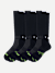 Women's Sport Compression Knee High Sock 3-Pack (20-30mmHg) - Onyx L