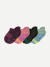 Toddler Marl Gripper Ankle Sock 4-Pack - Peach Plum Mix L [8774]