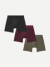 Men's Cotton Modal Blend Boxer 3-Pack - Birdseye Green Burgundy Mix L 