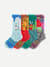 Adult Eric Carle Calf Sock 4-Pack -critter mix L [9870]