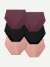 Womenâ€™s No Show High Rise Brief 6-Pack - Dark Spice Mix L