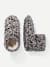 Sherpa Lined Bootie Gripper Slipper - Black Multi Space Dye L Front + Side [7072]