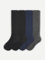 Men's Dress Knee High Sock Solid Mixed 4-Pack L