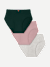 Women's Super Soft Brief 3-Pack - Mauve Green Grey Mix L