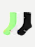 Men's RunPro Half Calf Sock 3-Pack - lime white mix L