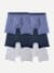 Men's Cotton Modal Blend Boxer Brief 6" 6-Pack - Peri Sky Mix L