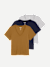 Women's Pima Cotton V-Neck Shirt 3-Pack - Canteen Navy Grey Mix 