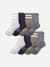  Grippers Half Calf Sock 8-Pack - Harbor Navy Mix