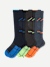 Sport Compression Sock 3-Pack (20-30mmHg) - midnight lime mix L [10584]